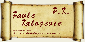 Pavle Kalojević vizit kartica
